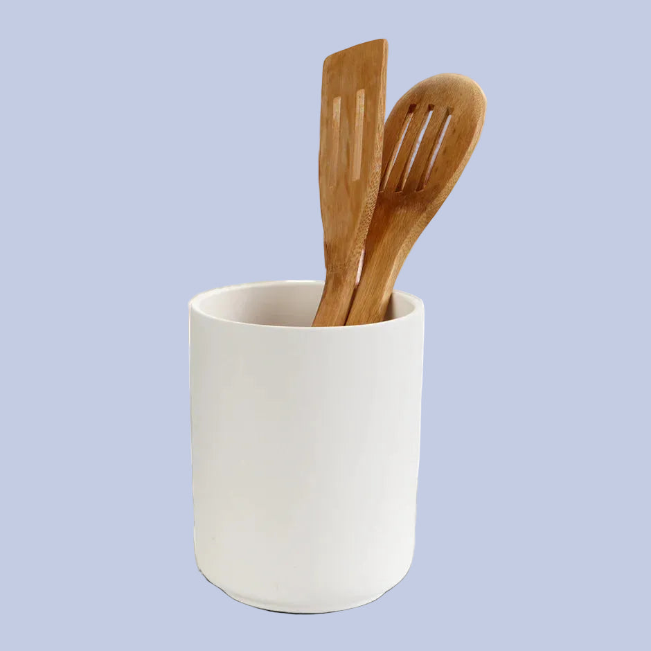 Utensil Holder Ceramic Bisque