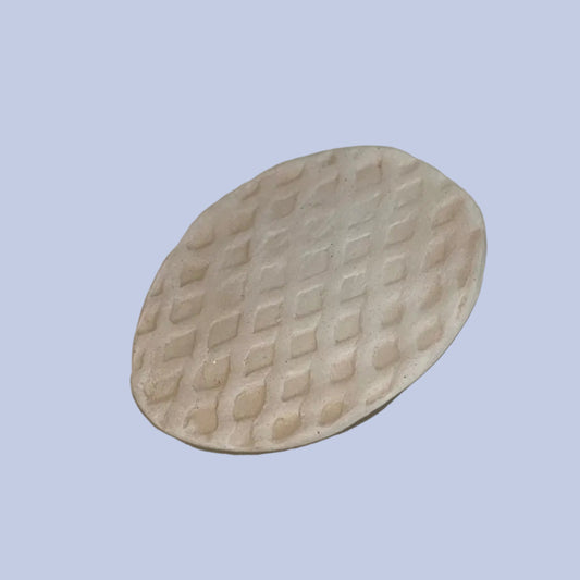 3” Waffle Dish Ceramic Bisque