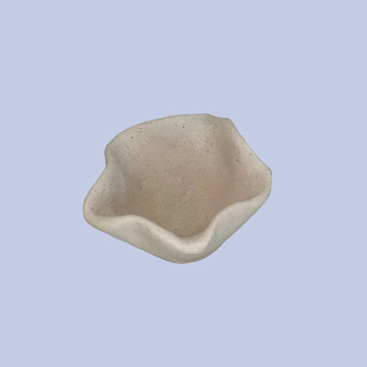 1” Wavy Dish Ceramic Bisque