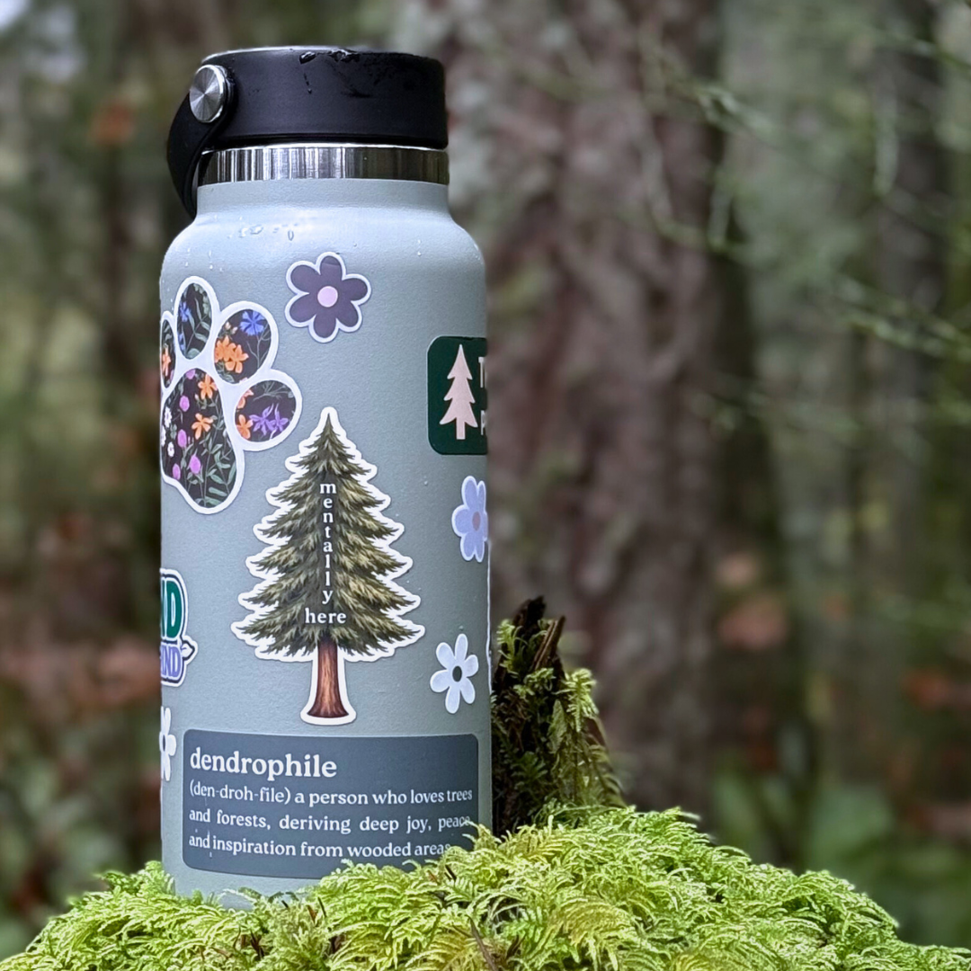Tree Lover Mindfulness Sticker - Mentally Here Nature Quote