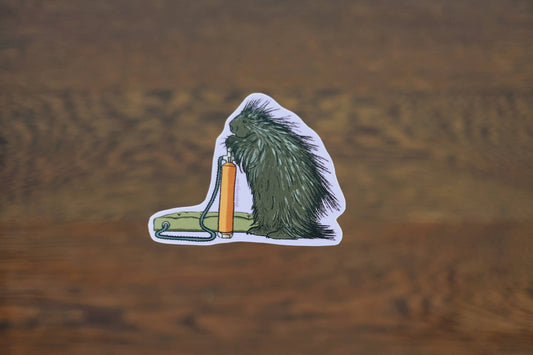 Camping Porcupine 3" Vinyl Sticker