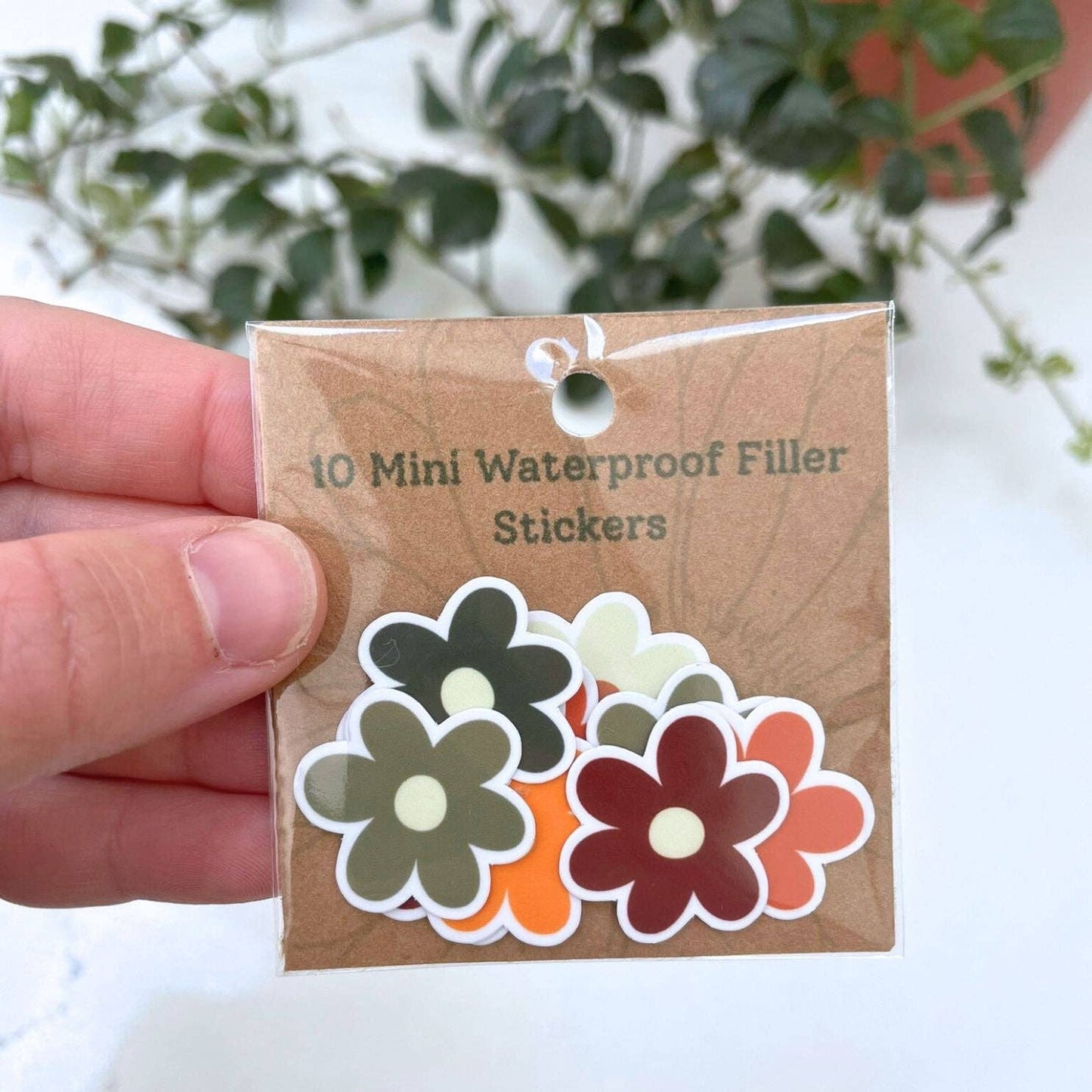 Mini Autumn Daisy Sticker Pack | 10 Pack | Waterproof