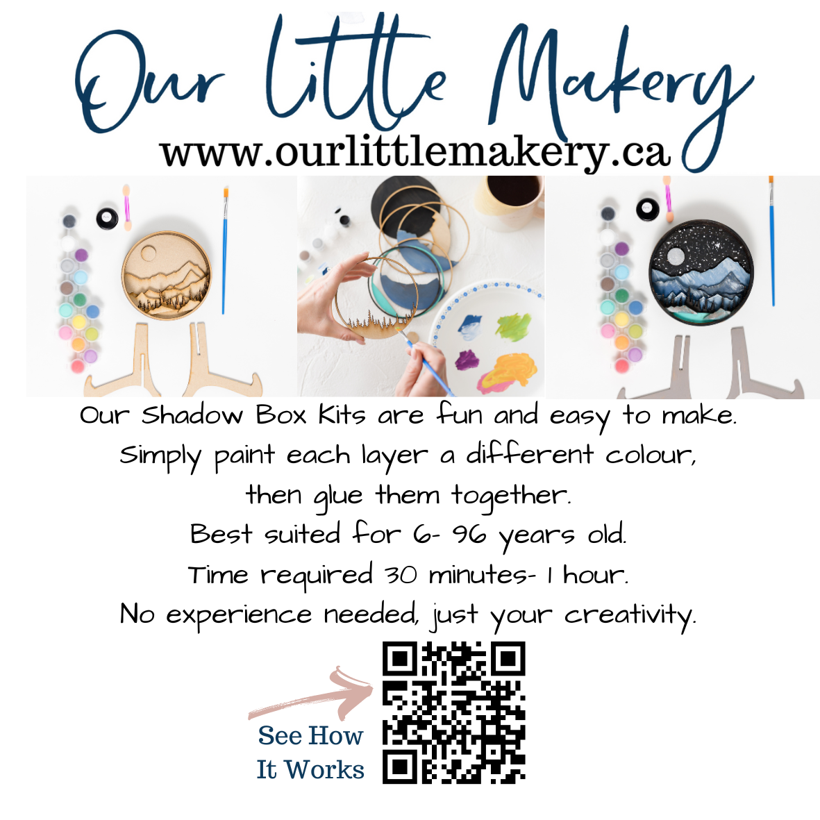 Flutter Frog Shadow Box (DIY Acrylic Painting Kit)