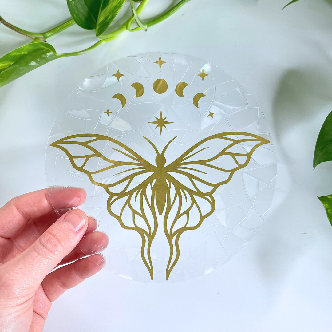 Celestial Moth Suncatcher | Rainbow Maker | Window Cling
