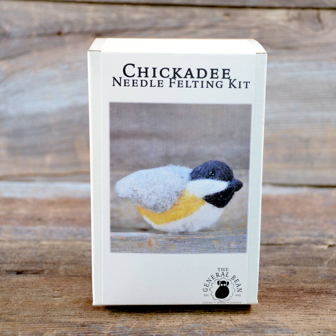 Chickadee Ornament Needle Felting Kit