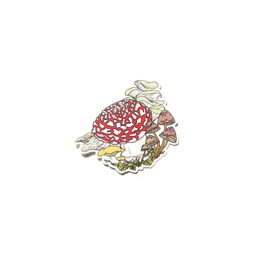 Amanita Mushroom Bunch Sticker