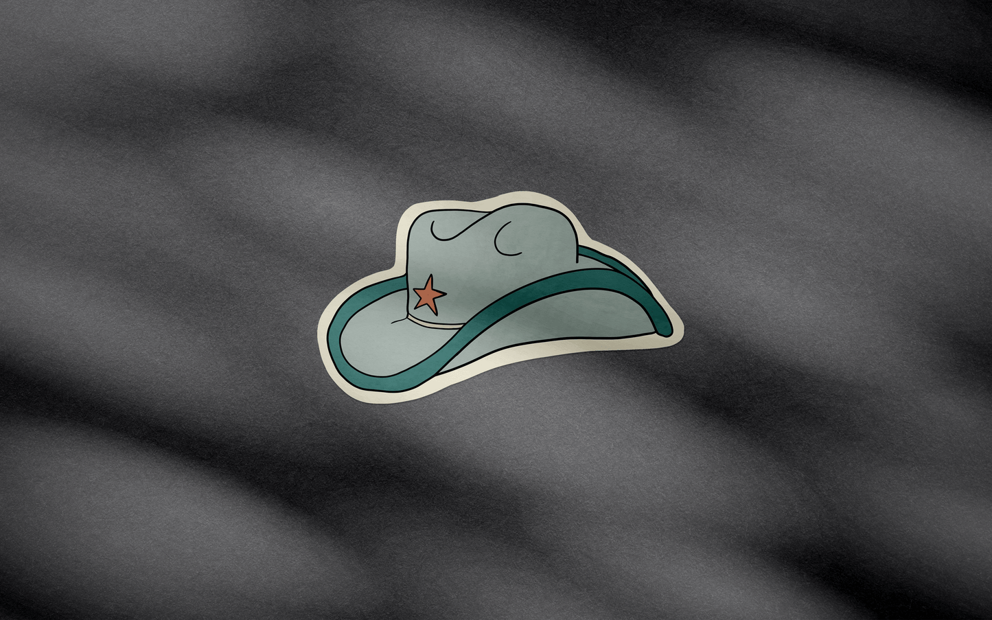 Blue Cowboy Hat Sticker