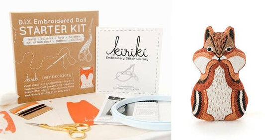 Chipmunk Embroidery Starter Kit