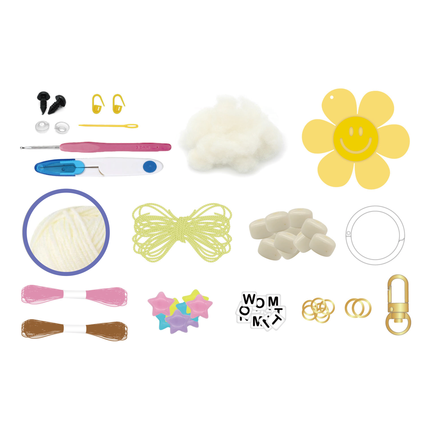 Bunny Keychain Crochet Kit