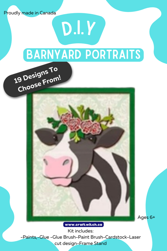 Cow Barnyard DIY Acrylic Painting Kit