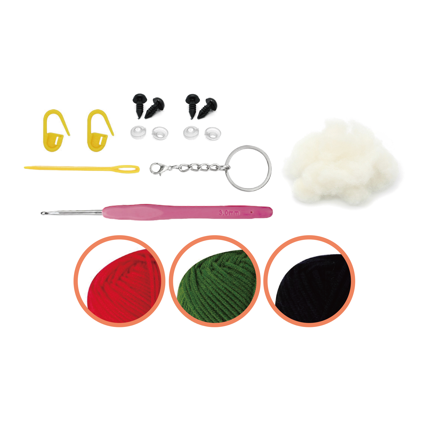 Cherries Keychain Crochet Kit