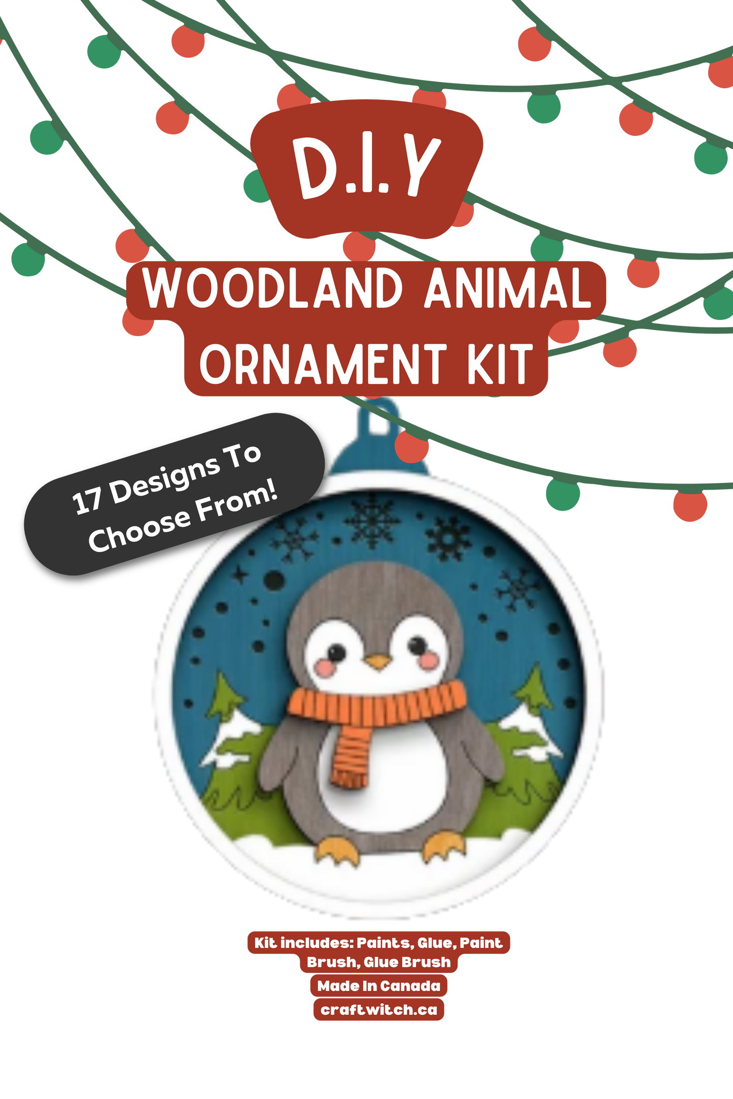 Penguin Winter Wonderland DIY Acrylic Ornament Kit
