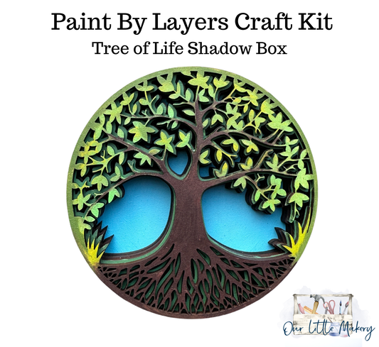 Tree of Life Shadow Box (DIY Acrylic Painting Kit)