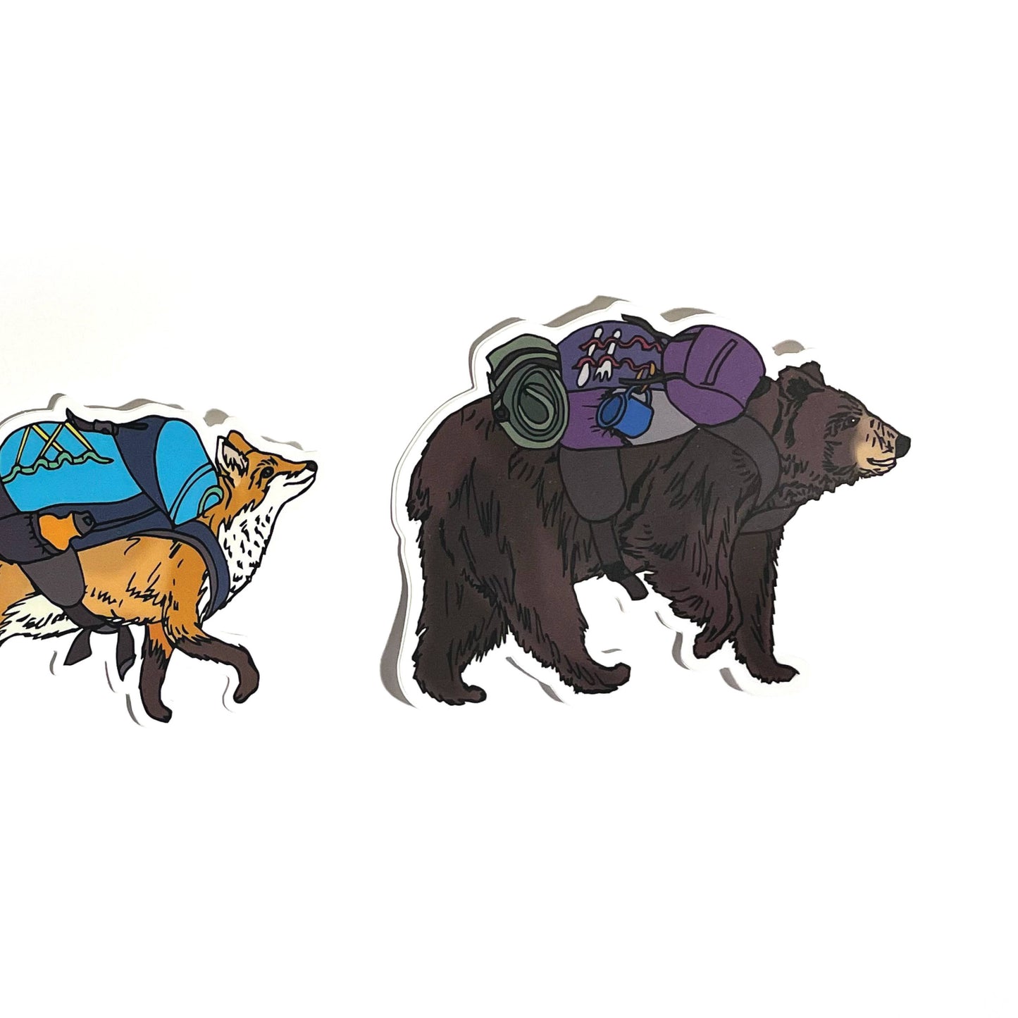 Hiking Bear Sticker