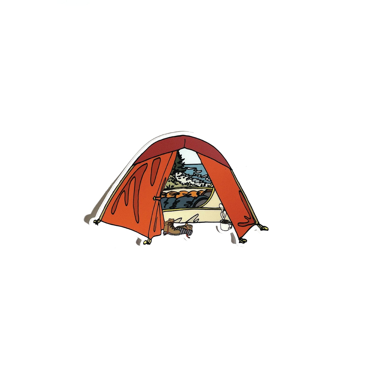 Beach Camp Tent Sticker