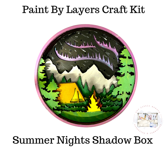 Summer Nights Shadow Box (DIY Acrylic Painting Kit)