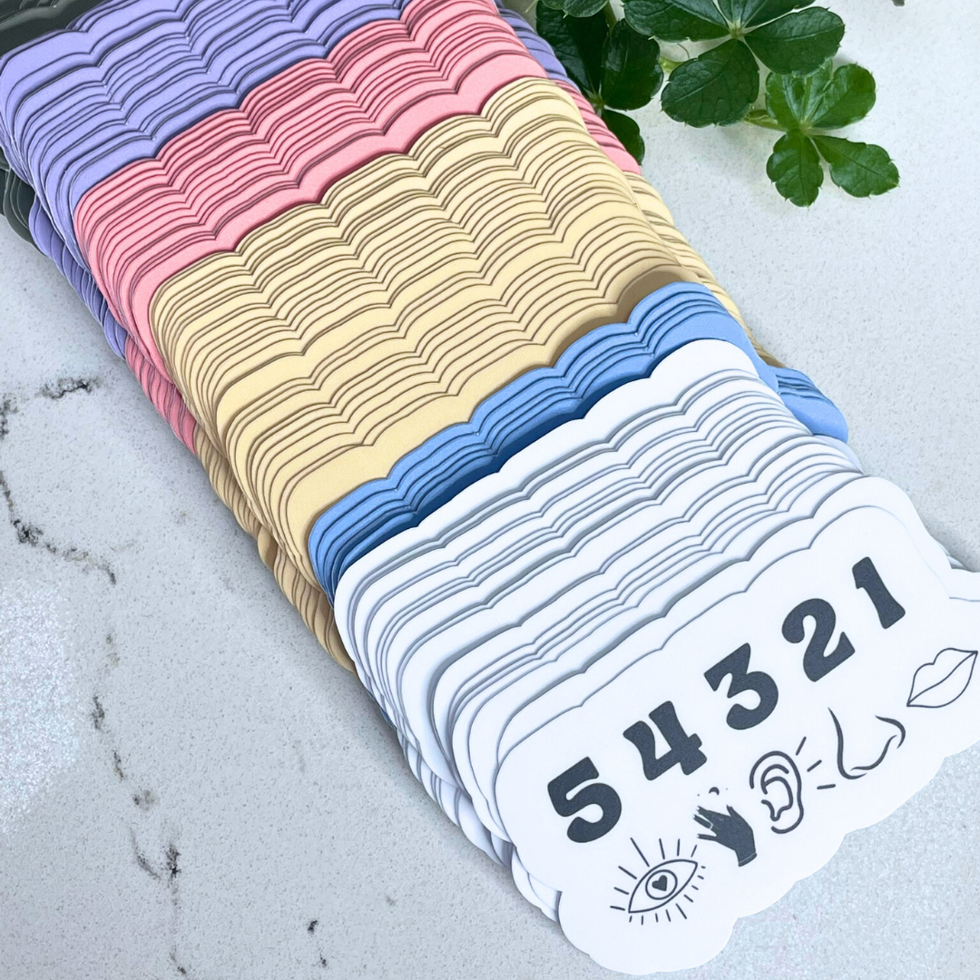 54321 Grounding Sticker | Therapy Sticker | Mindfulness: Fern Green / 1 Sticker