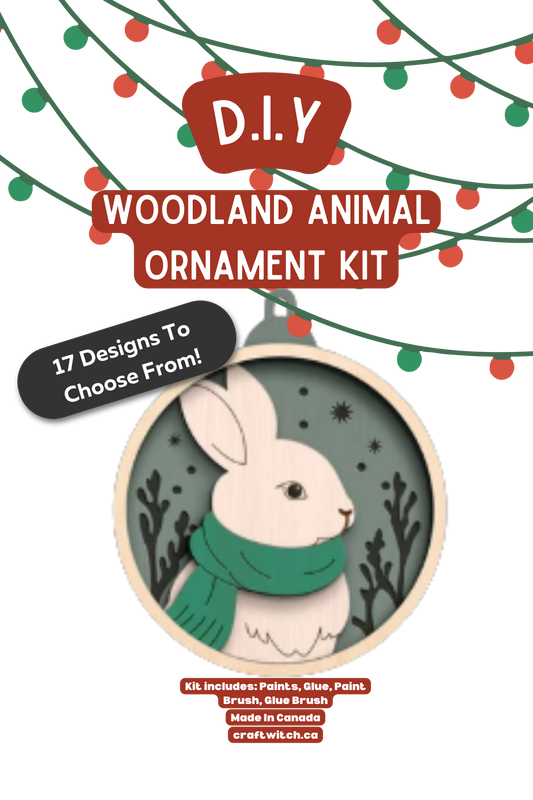 White Rabbit Winter Wonderland DIY Acrylic Ornament Kit