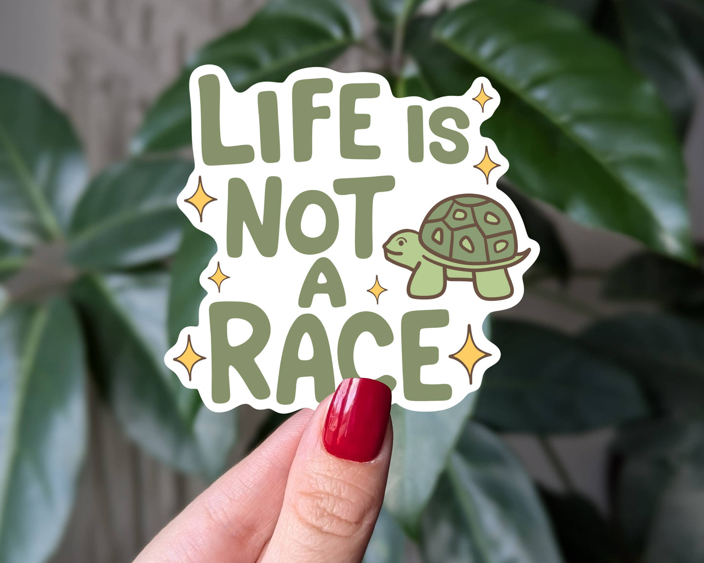 Life Is Not a Race Sticker