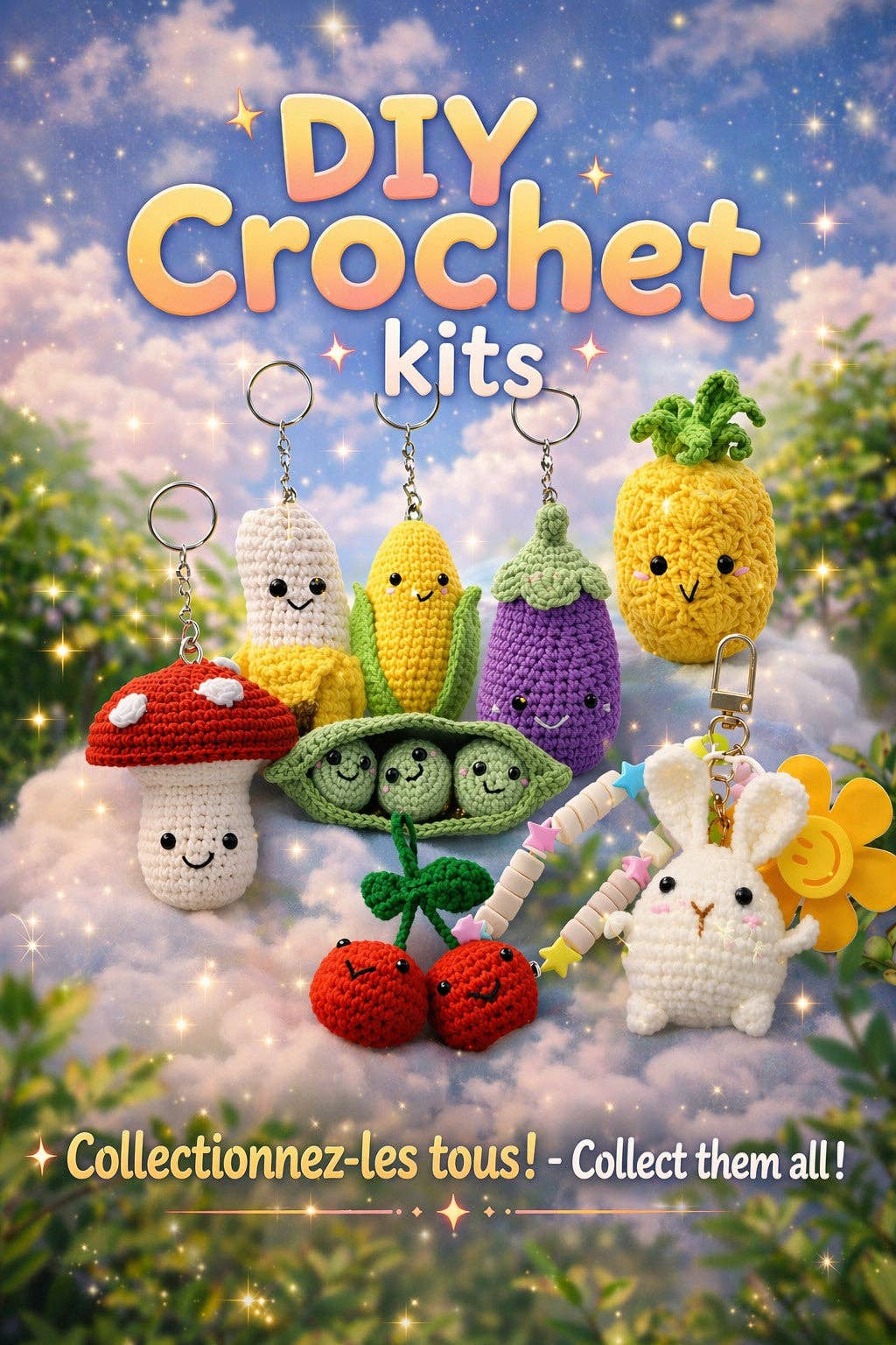 Cherries Keychain Crochet Kit