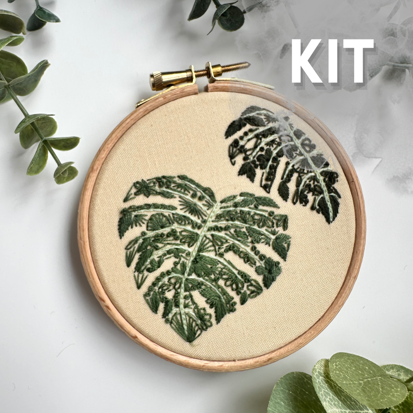 Mighty Monstera (Mini DIY Embroidery Kit)