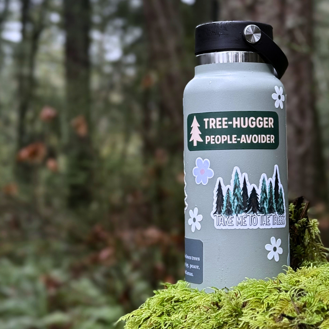 Tree Hugger People Avoider Nature Sticker • Funny Tree Lover