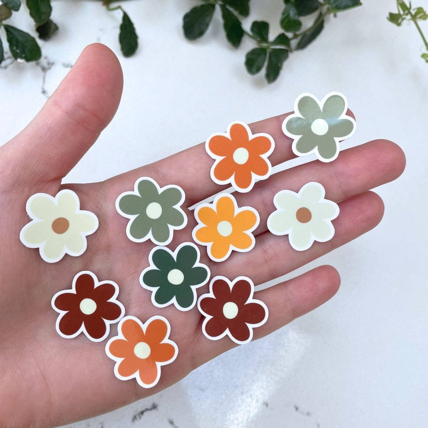 Mini Autumn Daisy Sticker Pack | 10 Pack | Waterproof