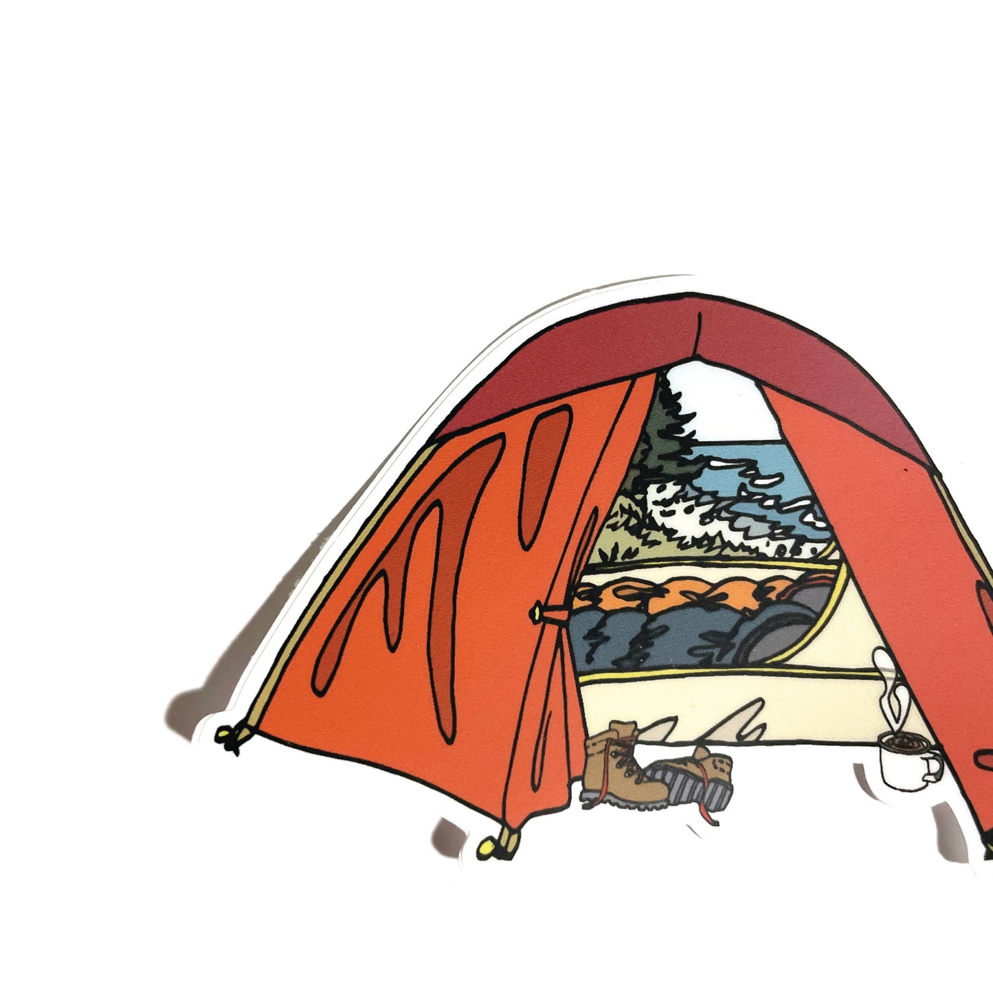 Beach Camp Tent Sticker
