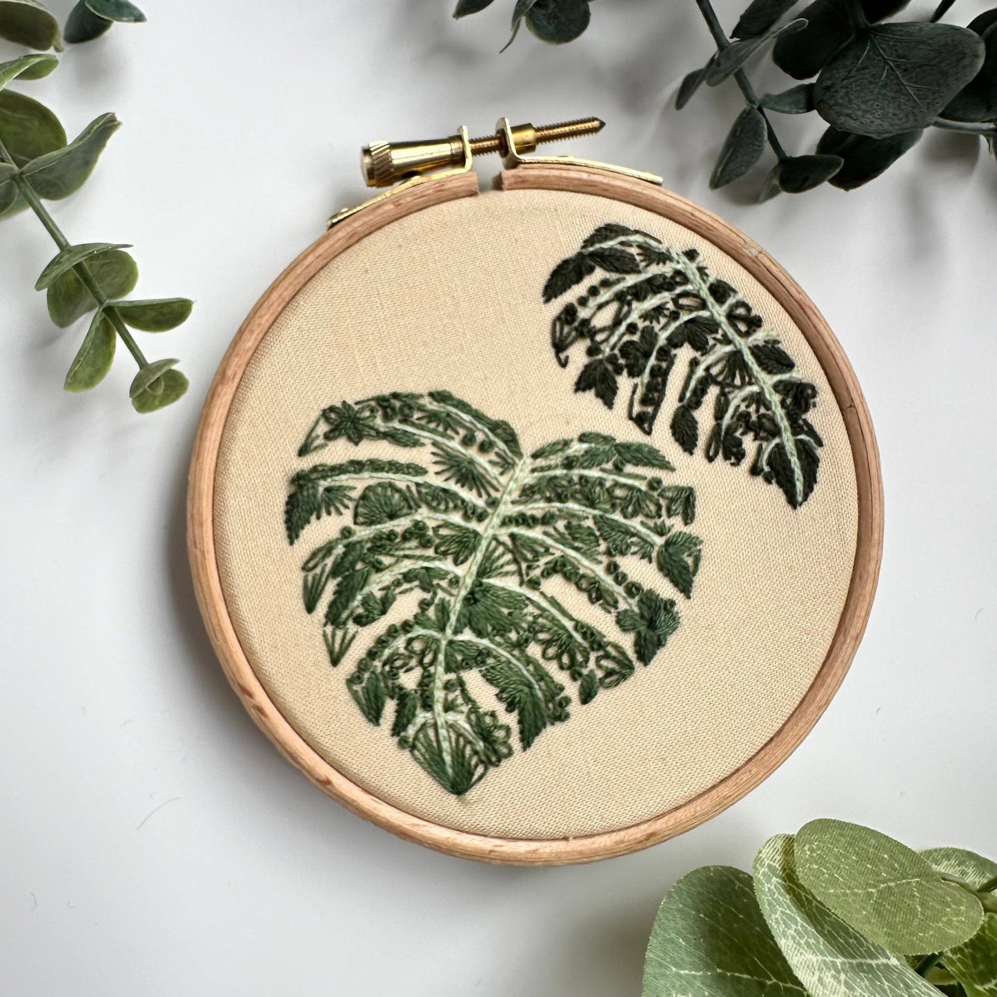 Mighty Monstera (Mini DIY Embroidery Kit)