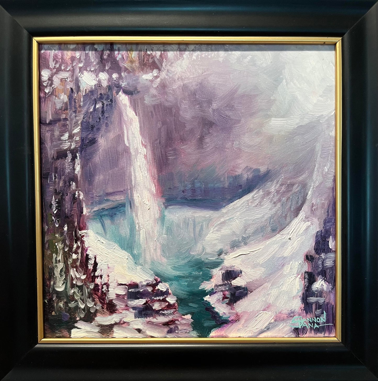 Helmcken Falls, January (Plein Air) by Shannon Dana